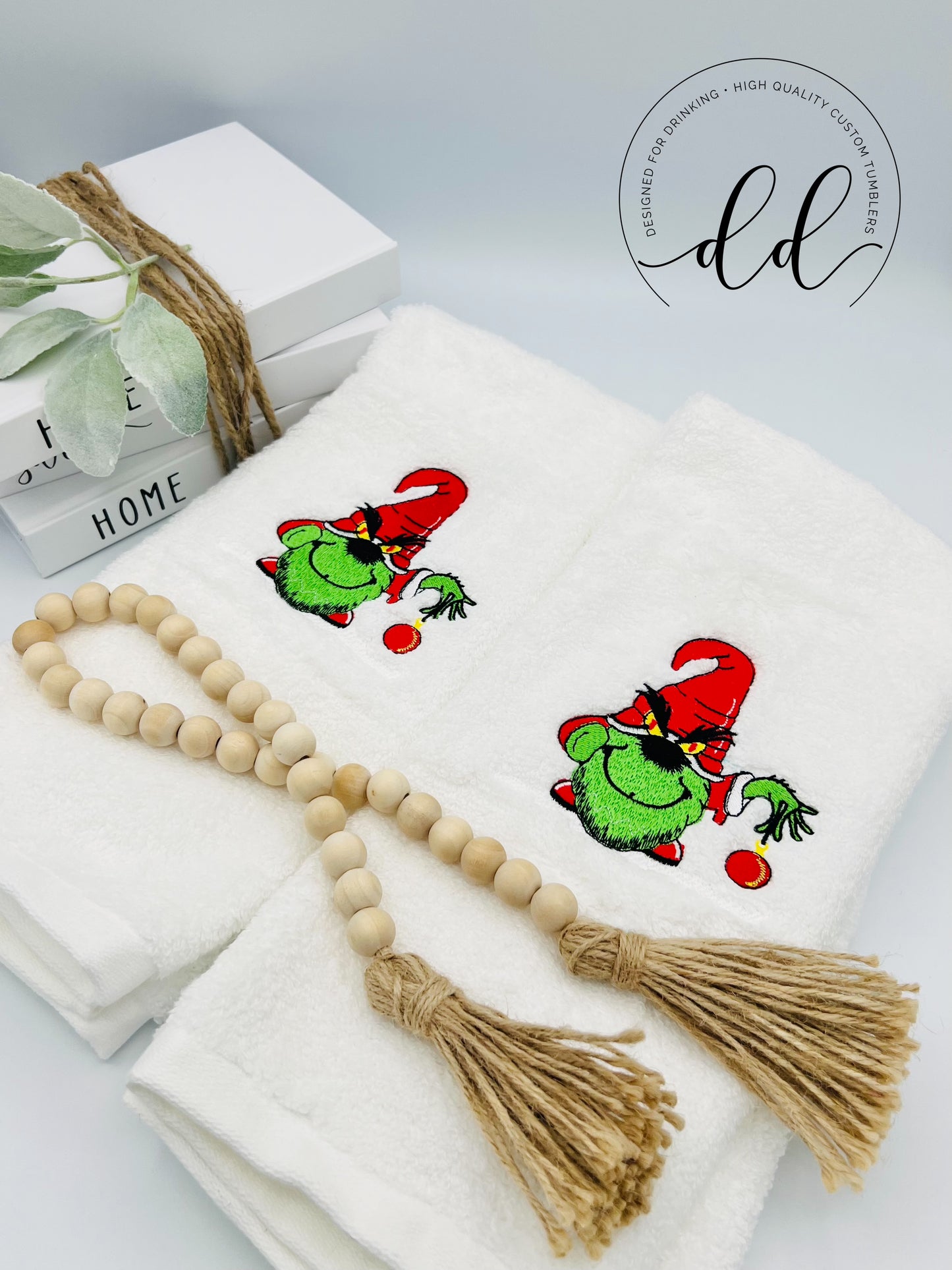 Custom embroidered hand towels