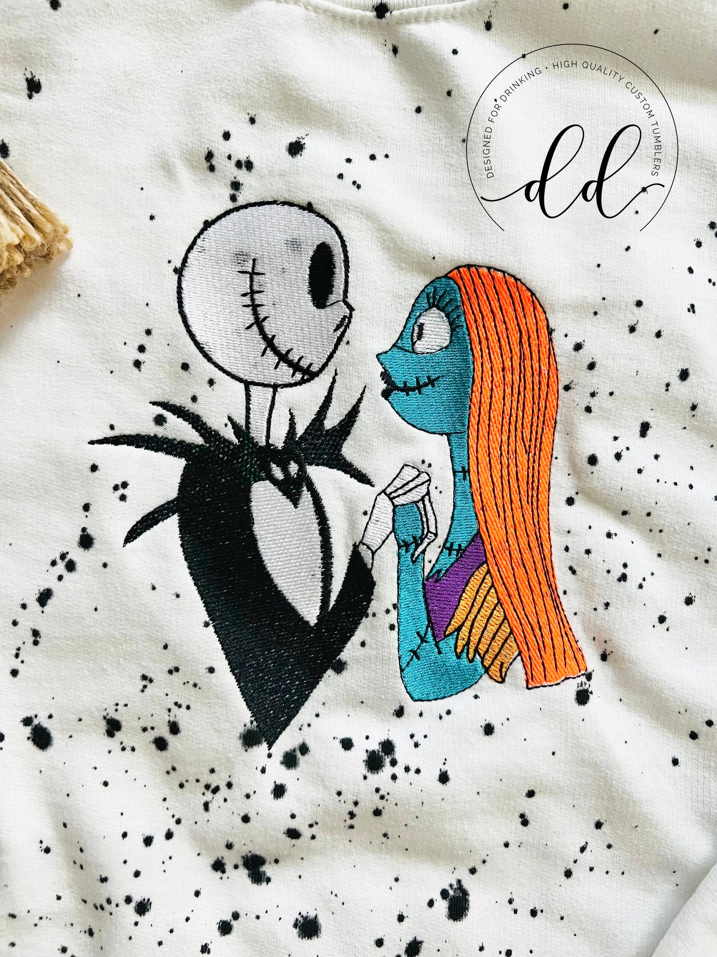 Jack & Sally embroidered sweatshirt