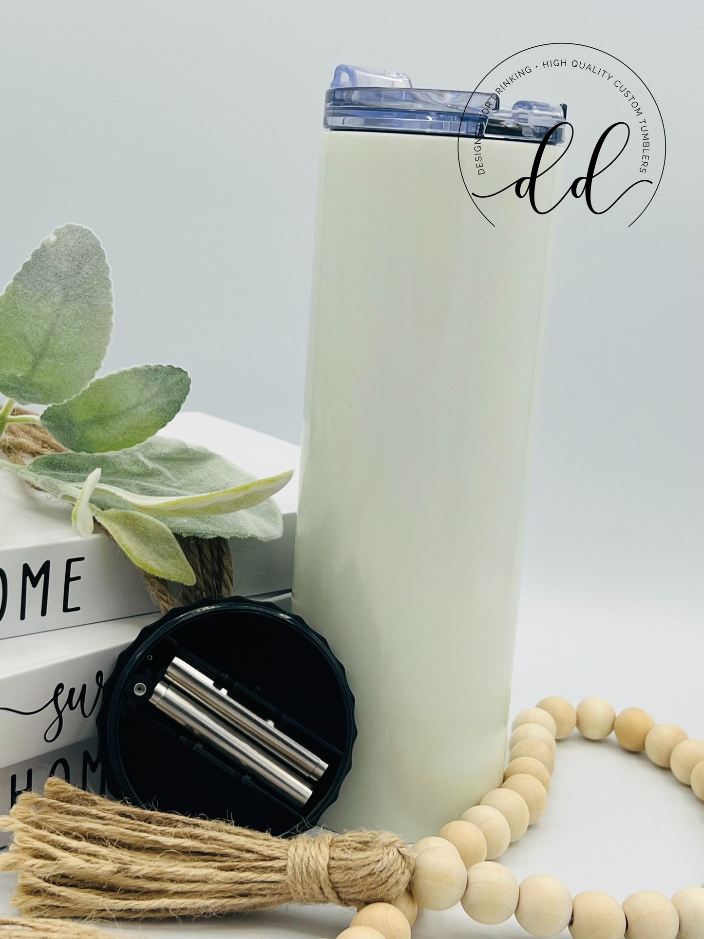 z 20 oz sublimation glow in dark with hidden compartment/straw