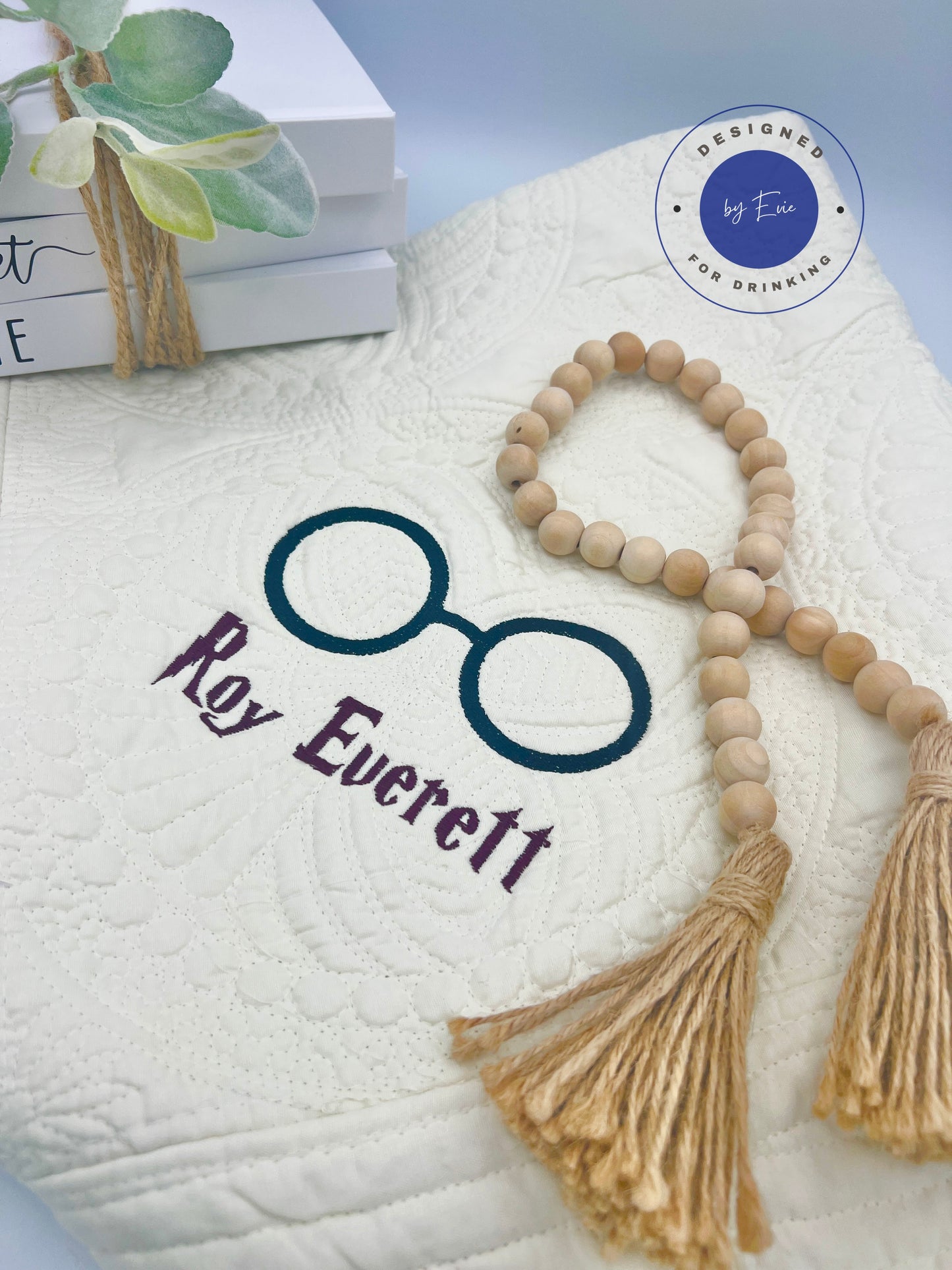 Custom Embroidered￼Heirloom quilts 36 x 46 ￼