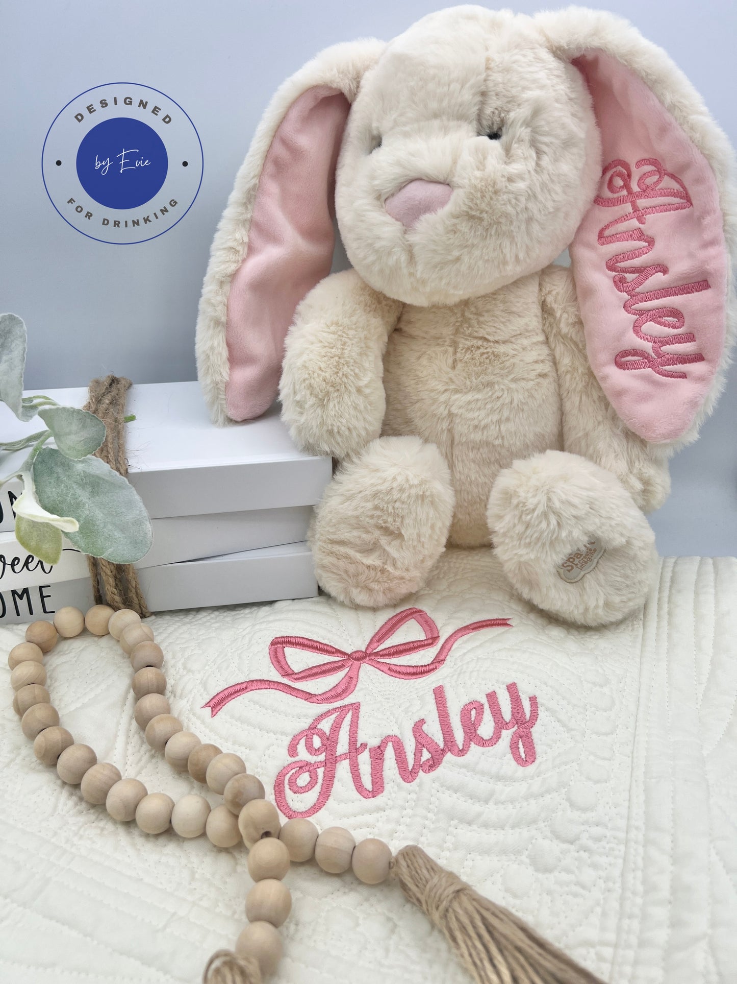 Custom Embroidered￼Heirloom quilts 36 x 46 ￼