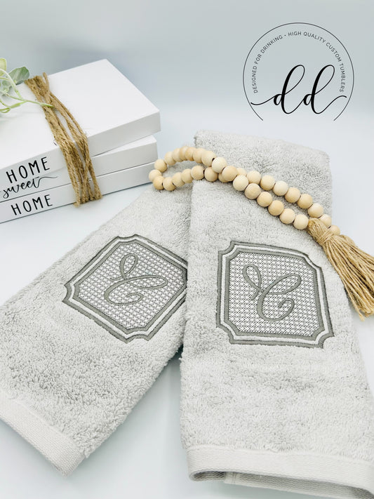 Custom embroidered hand towels