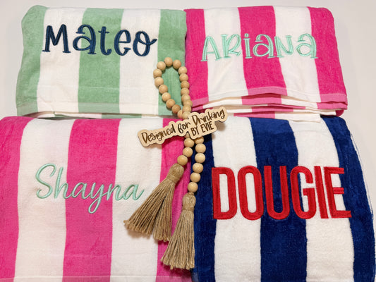 Custom Embroidered pool towels