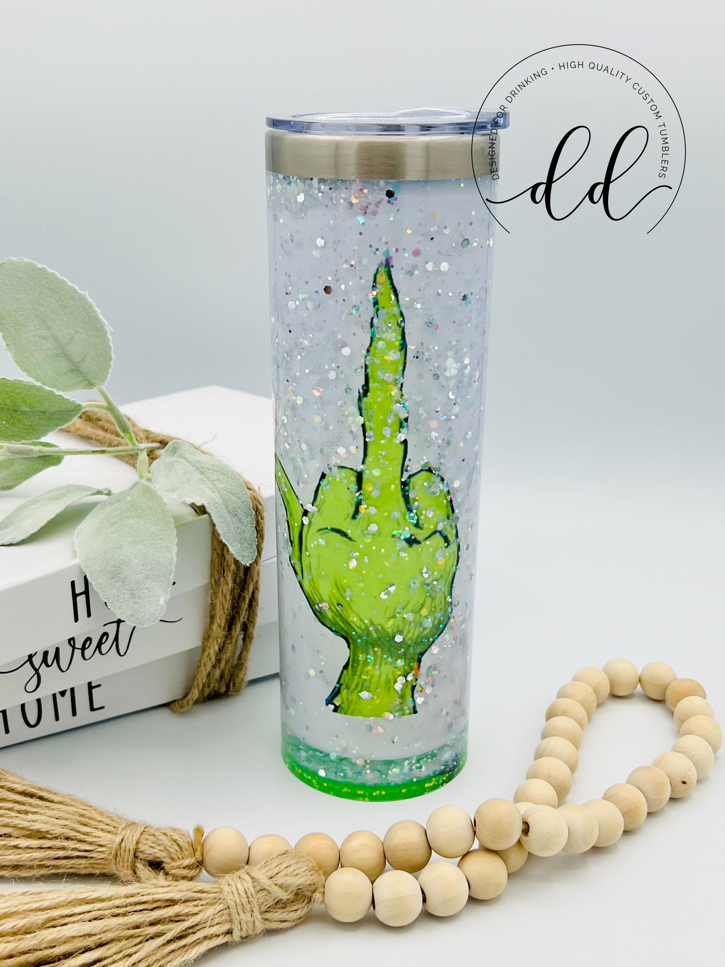 z custom 20 oz sublimation snow globe tumbler