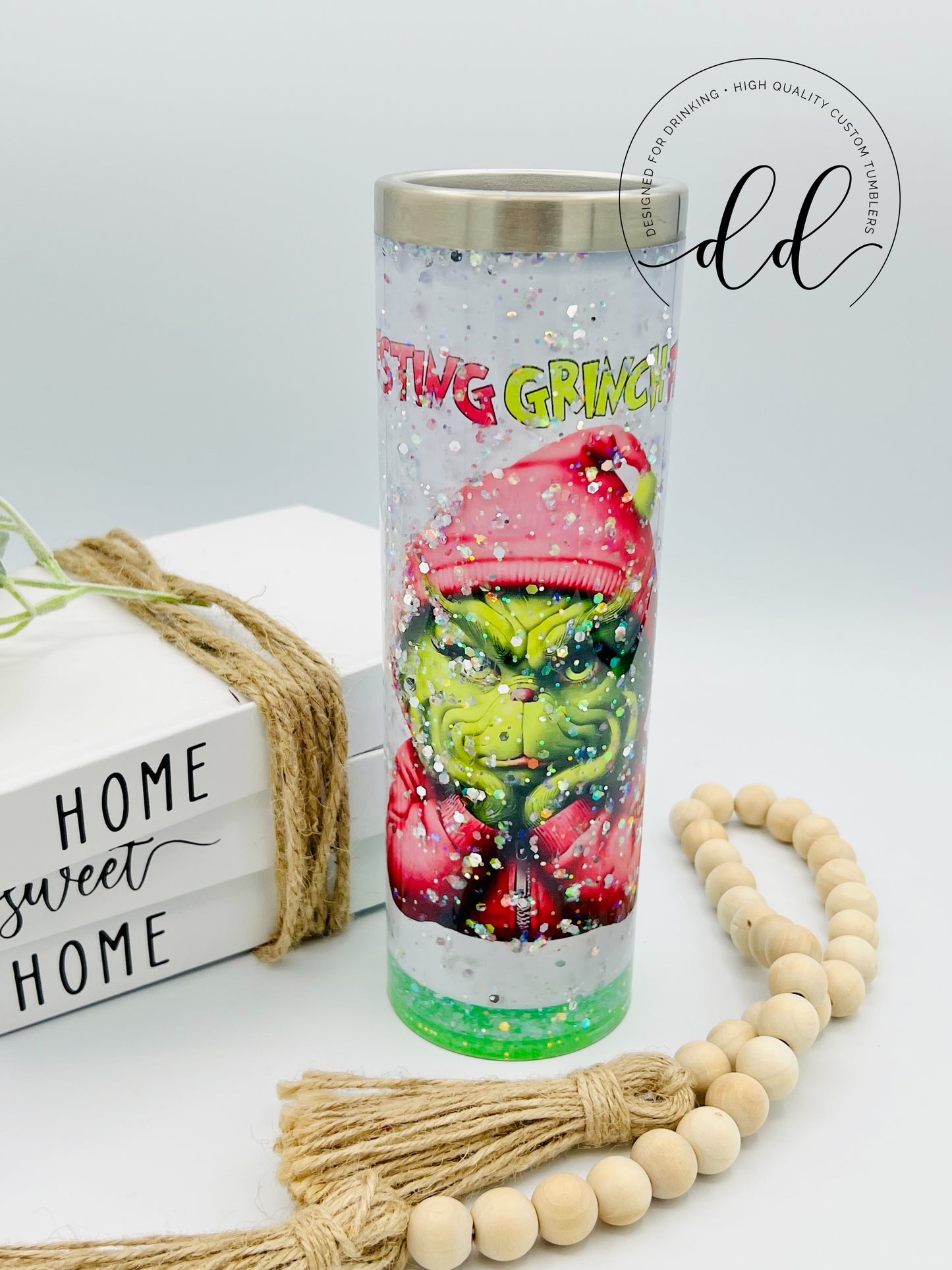 z custom 20 oz sublimation snow globe tumbler