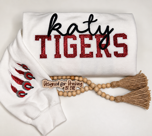 Katy Tigers Embroidered Sweatshirt ￼