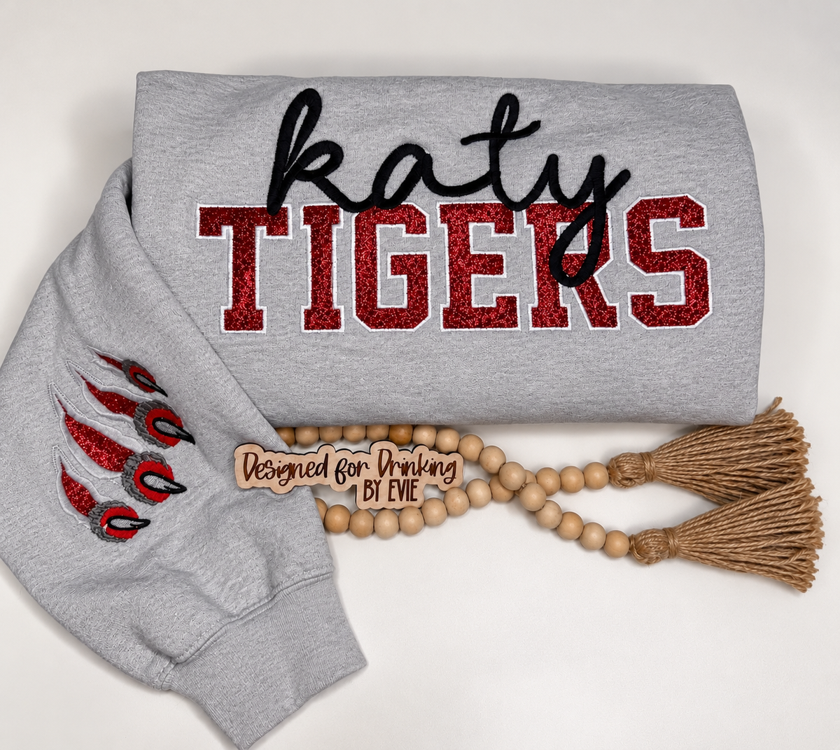Katy Tigers Embroidered Sweatshirt ￼