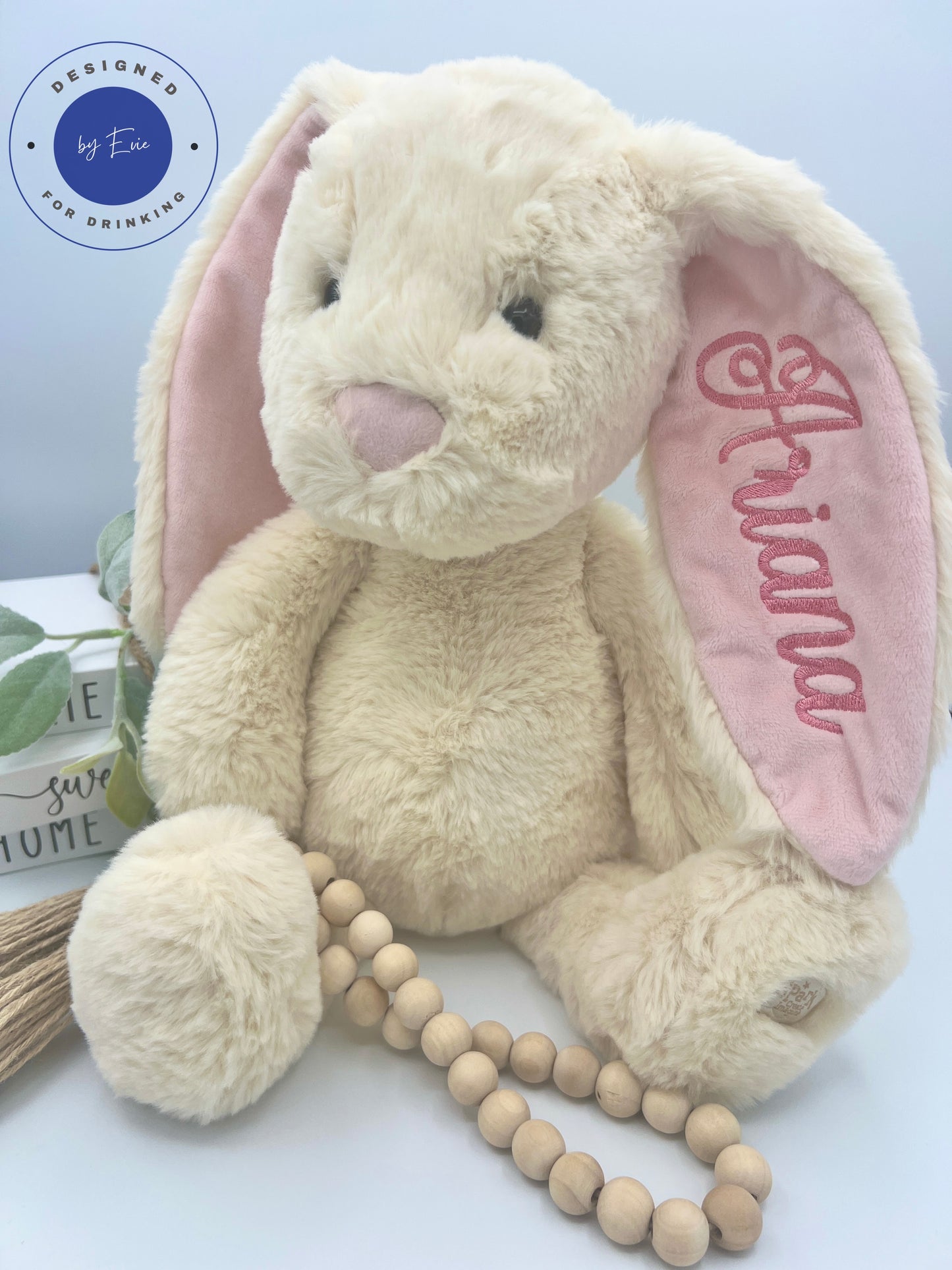 Personalized Embroidered Bunny Ear Plushie